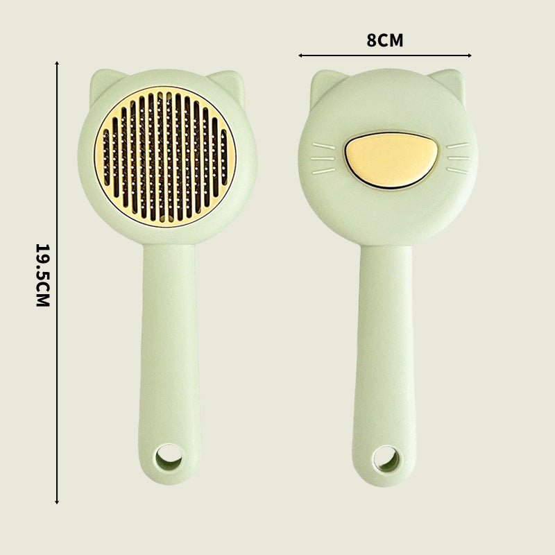 Cat/Dog Hair Comb - Cute Kitten-Shaped Pet Brush, Deshedding Tool for Cats & Dogs with Massage Function