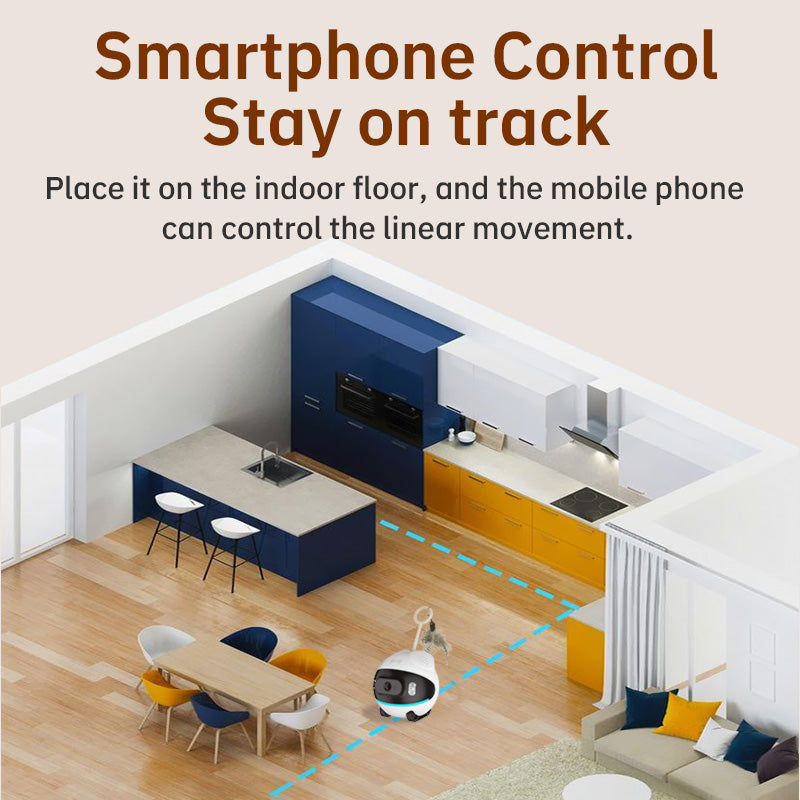 New Self-Righting Pet Monitoring Robot, Mobile with Auto-Return, APP Remote Control, 2-Way Audio, 4G/WiFi Dual Connectivity, Smart Pet Following, Home Security Camera.