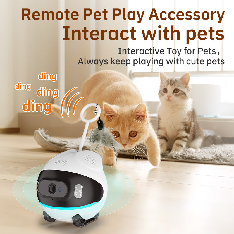 New Self-Righting Pet Monitoring Robot, Mobile with Auto-Return, APP Remote Control, 2-Way Audio, 4G/WiFi Dual Connectivity, Smart Pet Following, Home Security Camera.