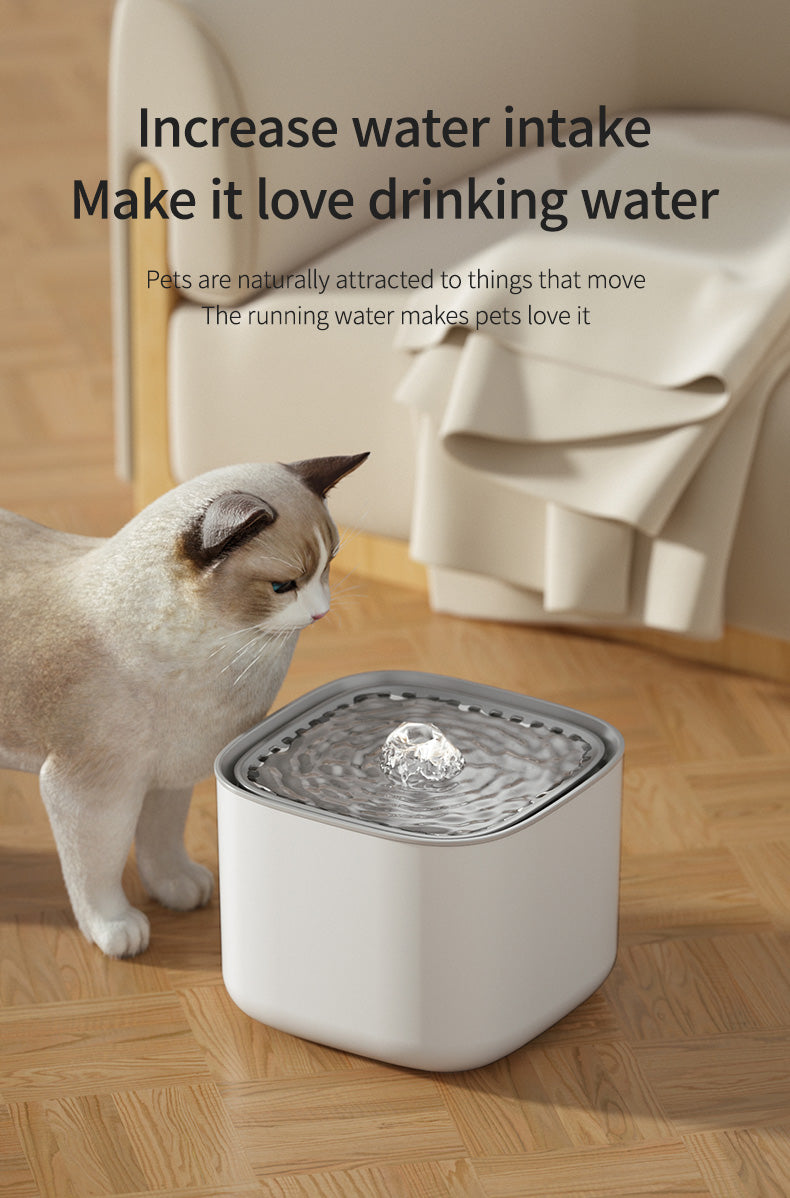 New Design Cat Water Fountain - Circulating Filtration Smart Pet Water Dispenser, Automatic Pet Drinking Fountain for Cats & Small Dogs