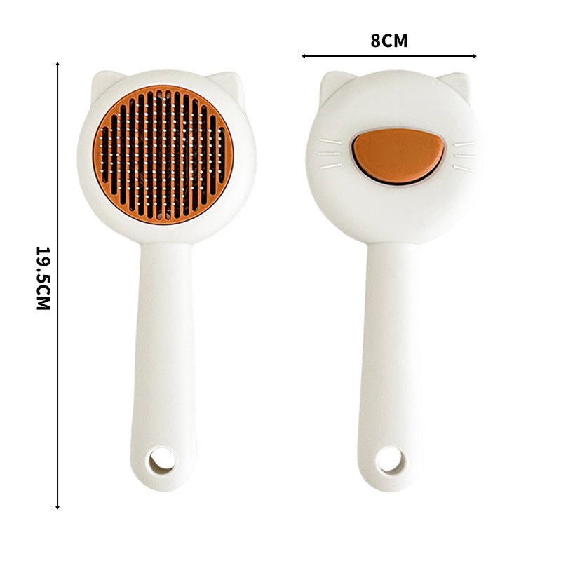 Cat/Dog Hair Comb - Cute Kitten-Shaped Pet Brush, Deshedding Tool for Cats & Dogs with Massage Function
