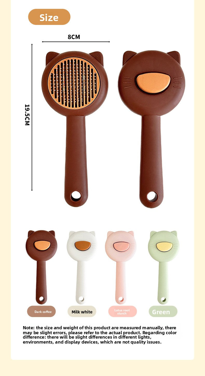 Cat/Dog Hair Comb - Cute Kitten-Shaped Pet Brush, Deshedding Tool for Cats & Dogs with Massage Function