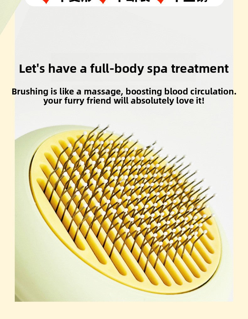 Cat/Dog Hair Comb - Cute Kitten-Shaped Pet Brush, Deshedding Tool for Cats & Dogs with Massage Function