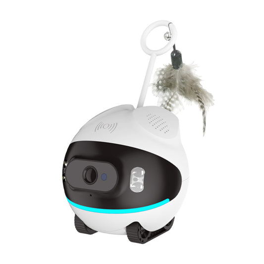 New Self-Righting Pet Monitoring Robot, Mobile with Auto-Return, APP Remote Control, 2-Way Audio, 4G/WiFi Dual Connectivity, Smart Pet Following, Home Security Camera.
